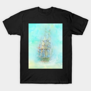 Tranquil Shores - Clipper Ship T-Shirt